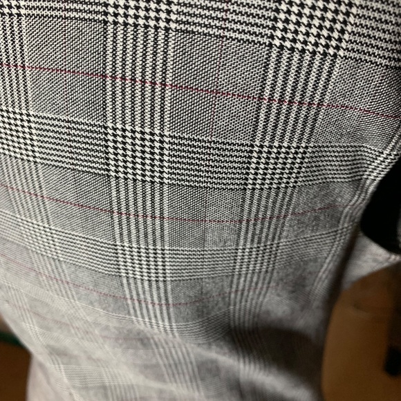 Plaid One Shoulder Ruched Midi Dress - Picture 4 of 4